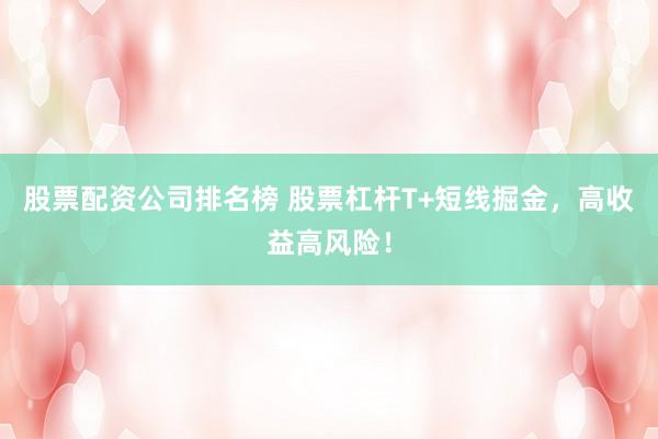 股票配资公司排名榜 股票杠杆T+短线掘金，高收益高风险！