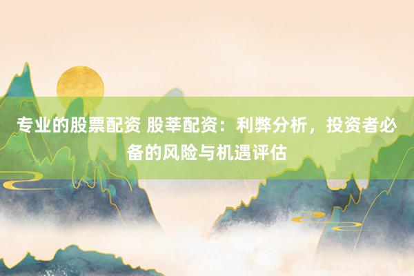 专业的股票配资 股莘配资：利弊分析，投资者必备的风险与机遇评估