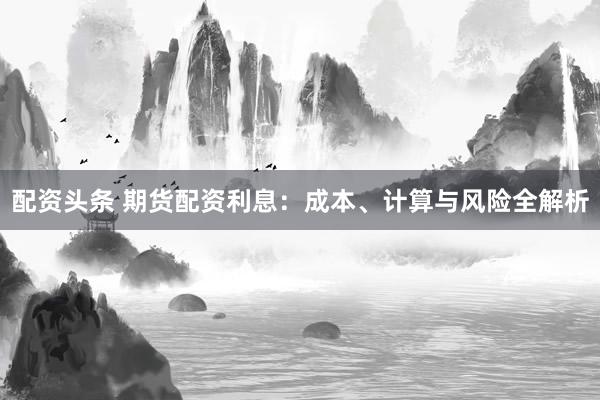 配资头条 期货配资利息：成本、计算与风险全解析