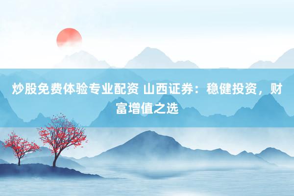 炒股免费体验专业配资 山西证券:稳健投资,财富增值之选