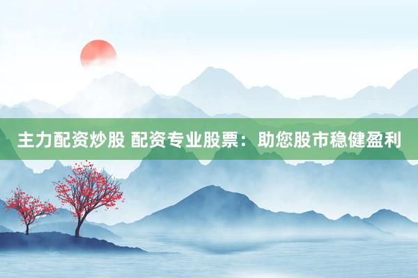 主力配资炒股 配资专业股票：助您股市稳健盈利